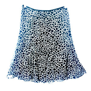 DANA Buchman Giraffe Black and White Print Skirt Size 16